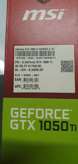 Karta raficzna MSI GeForce GTX 1050TI 4GB