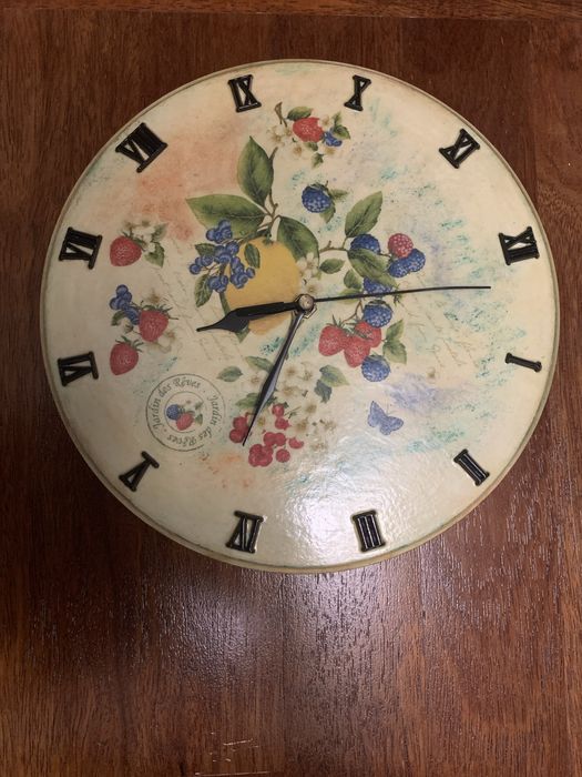 Zegar decopague hand made styl prowansalski