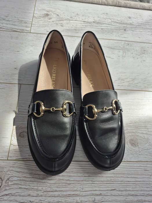 Skórzane mokasyny Ryłko