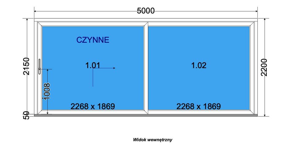 Drzwi przesuwne HST 5000x2200mm, dolnośląskie, cała Polska + Europa!