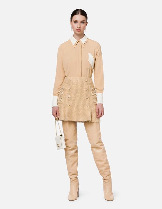 Elisabetta Franchi Блуза блузка сорочка рубашка шифоновая оригинал