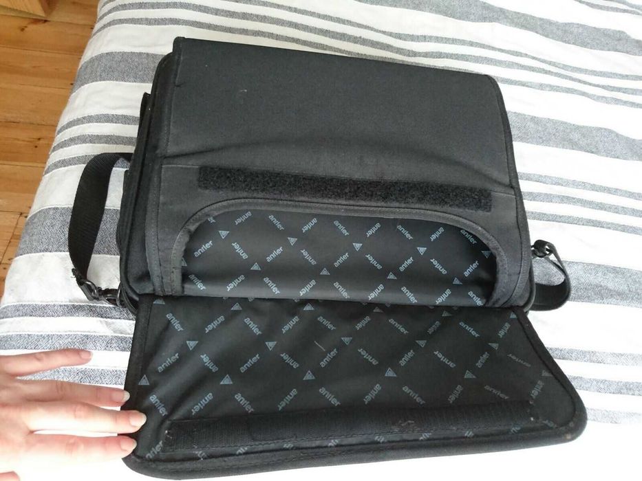 Antler Bolsa Preta Alça Laptop Ombro Maleta Black Shoulder Bag
