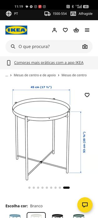 Mesa de apoio IKEA GLADOM novo