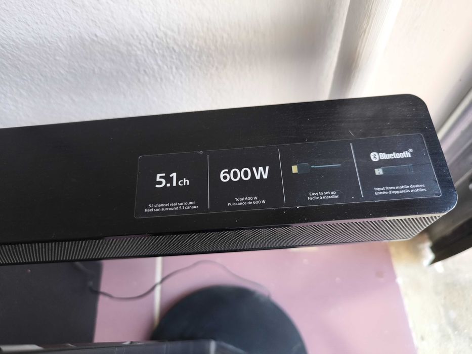 Barra de Som Soundbar Sony Sistema de Som 5.1 600W