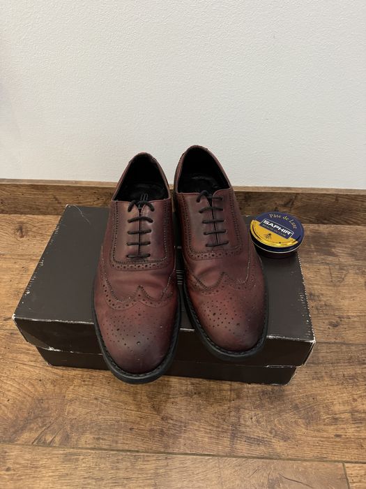 Eleganckie półbuty NORD burgundowe