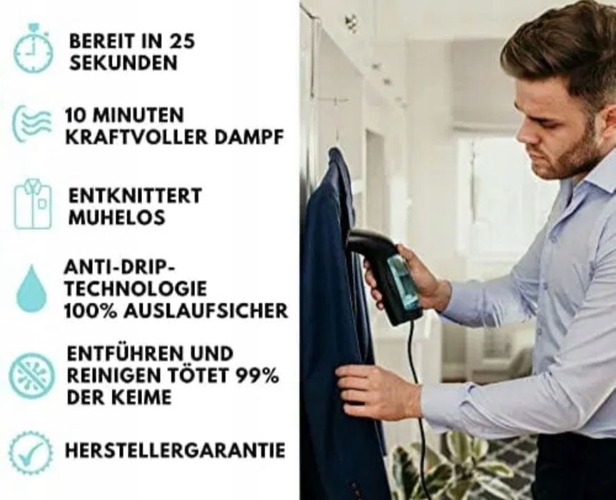 Parownica WiredLux 900 W / 0,1 l czarny