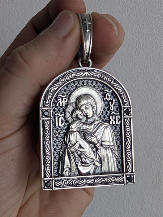Срібна ладанка 40грам кулон серебряная срібло серебро Богородиця ікона