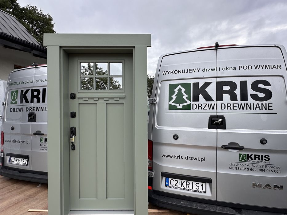 Drzwi zewnętrzne drewniane Amerykańskie Schlage MontażPolska