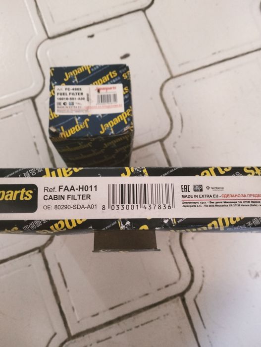 Filtros habitaculo e filtro gasolina honda accord 2.0 i