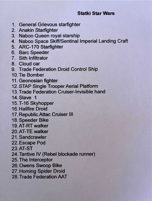 STAR WARS Sokół modele statki i pojazdy kolekcja DeAgostini nowe