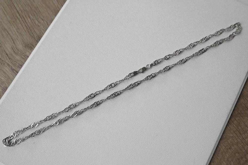 925 srebro silver singapur łańcuszek 50cm 8g 4mm