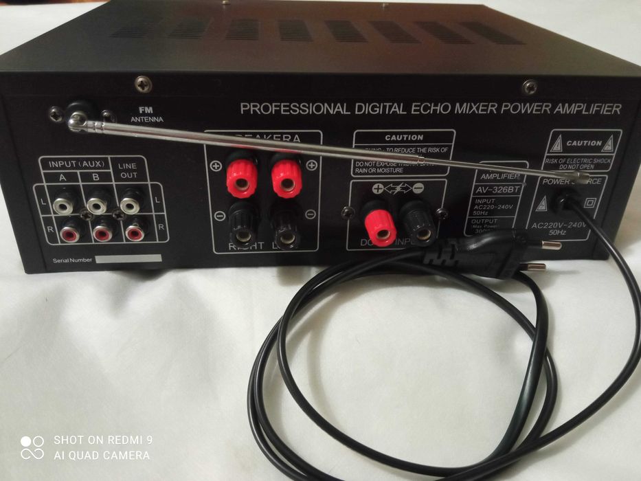 Підсилювач потужності звуку MAX AV-326BT Bluetooth КАРАОКЕ, еквалайзер