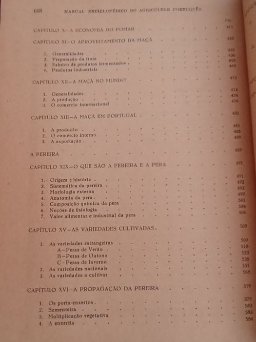 As Pomóideas (Macieira & pereira) Manual Enciclopédico do Agricultor Português. Duarte Amaral Fruticultura especial, fruteiras alimentares.   1954