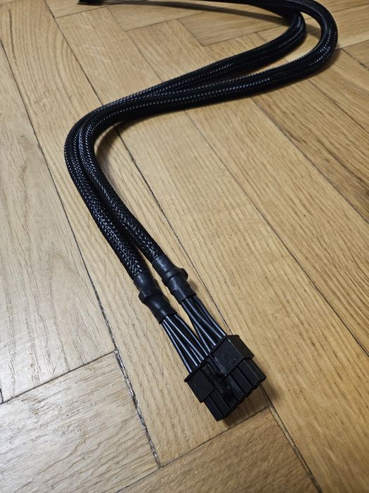 Кабель живлення 12-Pin на 2x8 (6+2) Pin PCIe для RTX 3000 (в оплітці) be quiet! оригінал живлення відеокарти
