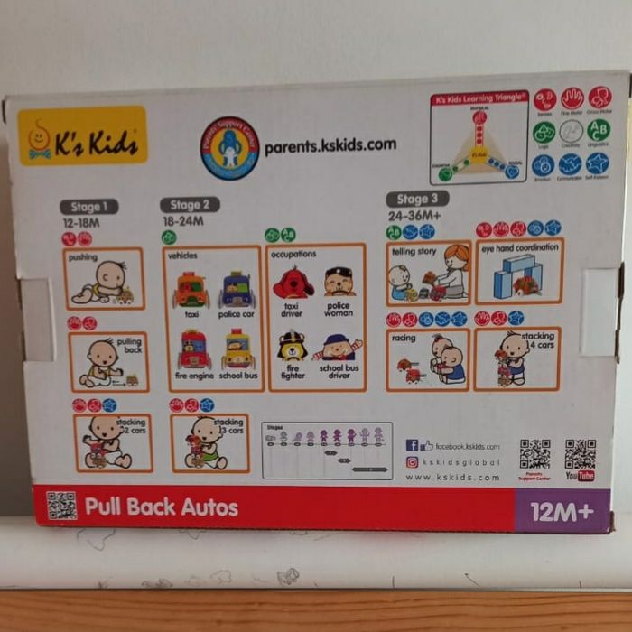 4 Carrinhos kids Criança de tecido + 12 M