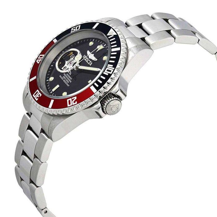 РОЗПРОДАЖ 100% ОРИГІНАЛ Invicta Pro Diver automatique black dial 40mm coca cola bezel механічний чоловічий годинник сріблий В НАЯВНОСТІ