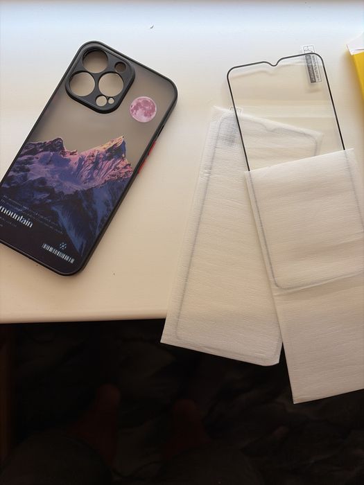 Чохол на айфон 13 про і захисне скло на Xiaomi Redmi9