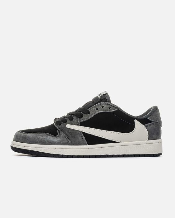 Мужские кроссовки Nike Air Jordan 1 Retro Low Travis Scott Silver