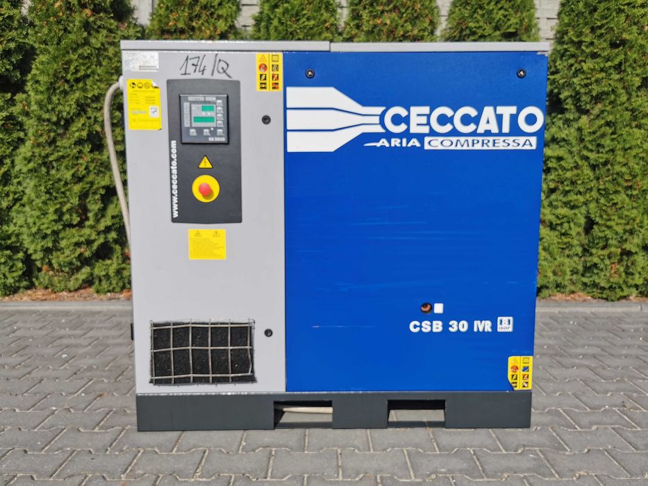 22kw +FALOWNIK 3500L/min Sprężarka śrubowa CECCATO CSB 30/8 IVR kompresor śrubowy 10BAR