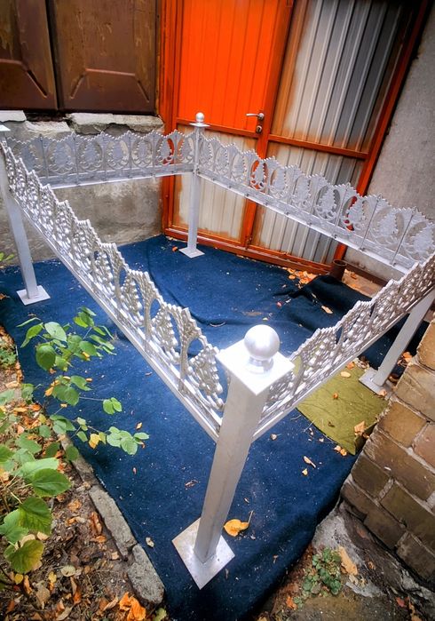 Огорожа АЛЮМІНІЄВА, НЕ ІРЖАВІЄ, вічна на могилу на кладовище 2*1.5м