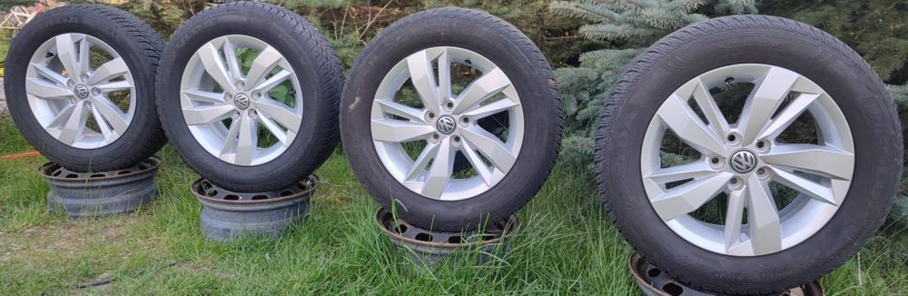 Felgi opony całoroczne 185/65R15 VW Polo Fabia Rapid 5x100 5,5x15 ET40