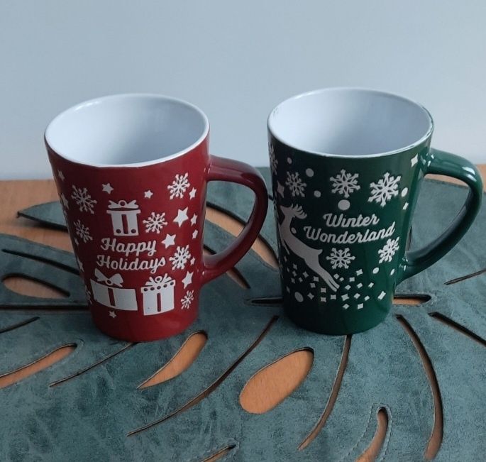 Zestaw 2 kubków świątecznych zielony czerwony Beck's Boże Narodzenie