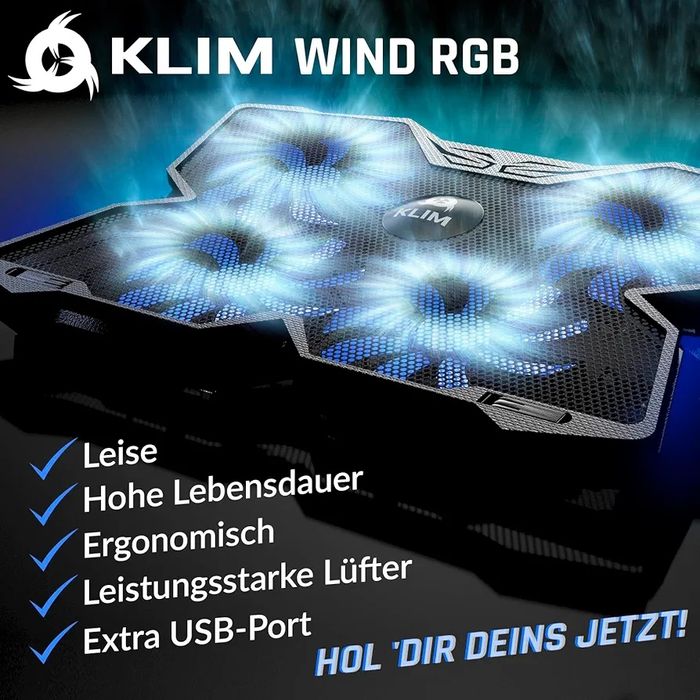 KLIM WIND Podkładka  chłodząca do laptopa