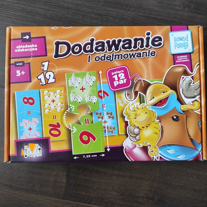 Puzzle układanka Dodawanie i odejmowanie.