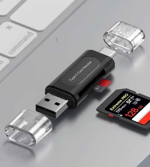 Uniwersalny czytnik kart pamięci SD i TF do USB oraz USB-C
