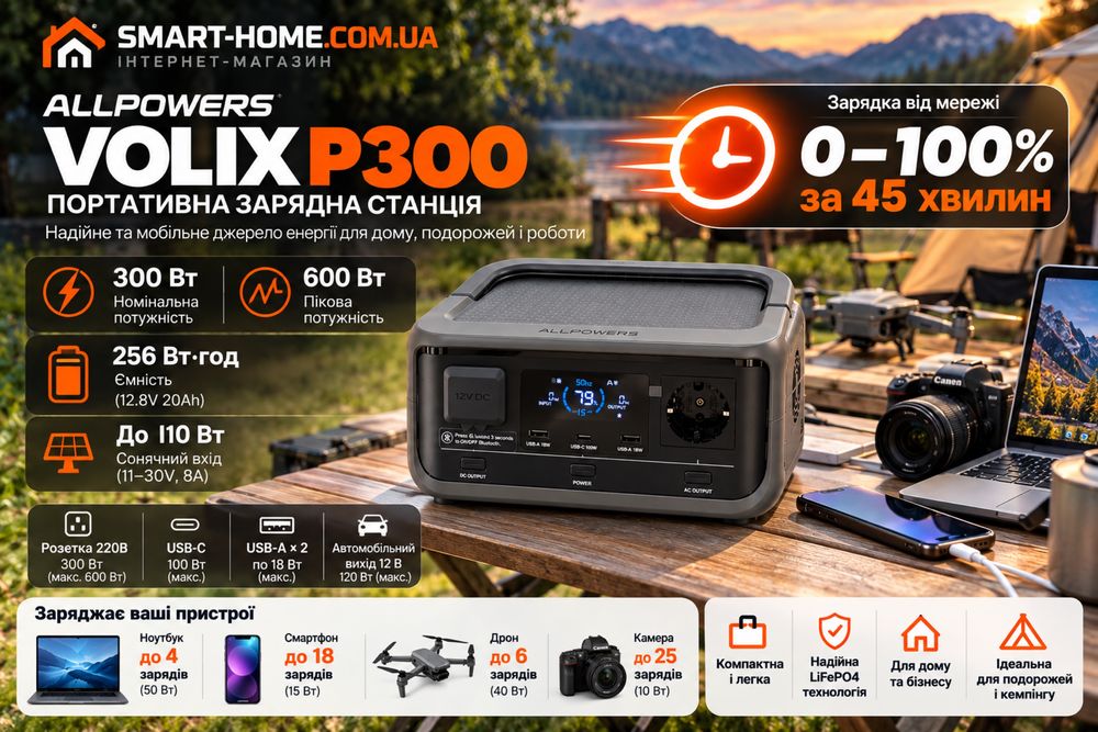 600Вт‼️LiFePo4 зарядна станція з Type C 100W PD зарядная станция для ноутбука газового котла дому безперебійник акумулятор павер повер банк power bank