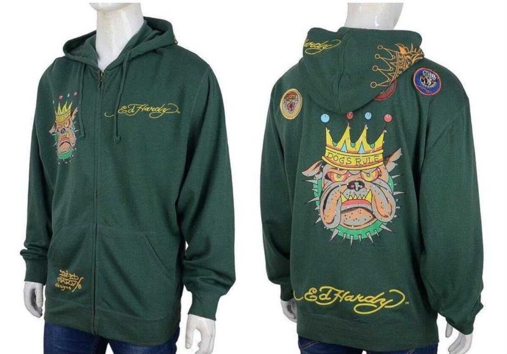 bluza z kapturem Ed Hardy, raglan