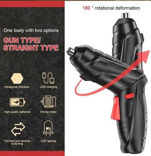 Conjunto Ferramenta Elétrica 2100rpm Bateria Lítio 47 peças