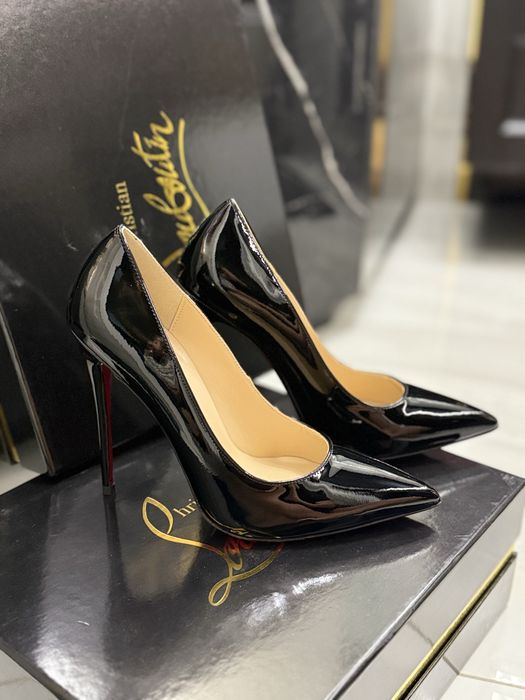 Szpilki Louboutin Black Leather