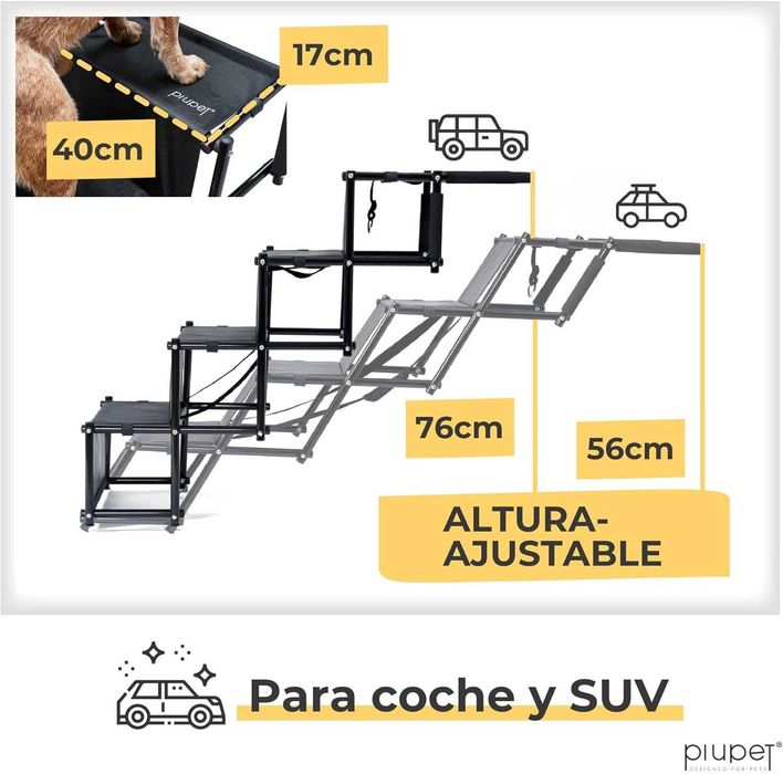 Escada portátil para cães até 80kg