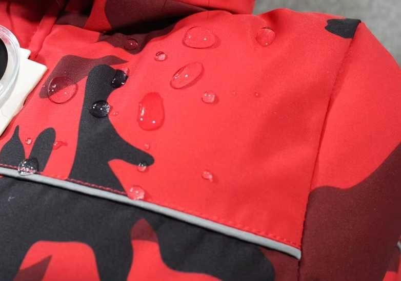 *_* Kurtka chłopięca czer moro Kaptur ocieplana +Czapka rozm.110, nowa