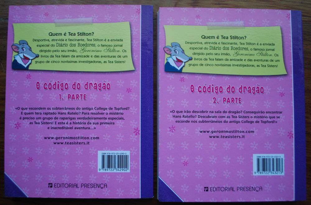 O Código do Dragão - Tea Sisters (1ª Parte e 2ª Parte) de Tea Stilton