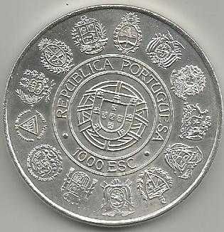 Portugal 1000 escudos 1992 Encontro de Dois Mundos