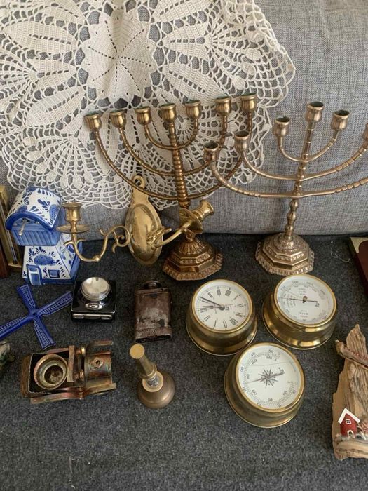 Вінтажні торшери камінь +латунь.