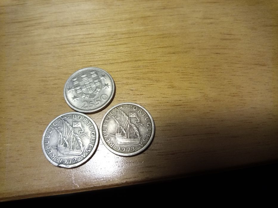 Moedas de 2,5 Escudos de 72 e 1973