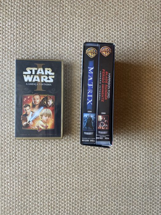 VHS Star Wars ,Matrix e Harrisson Ford