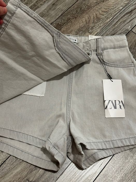 Джинсові шорти спідниця zara сірі, розмір S