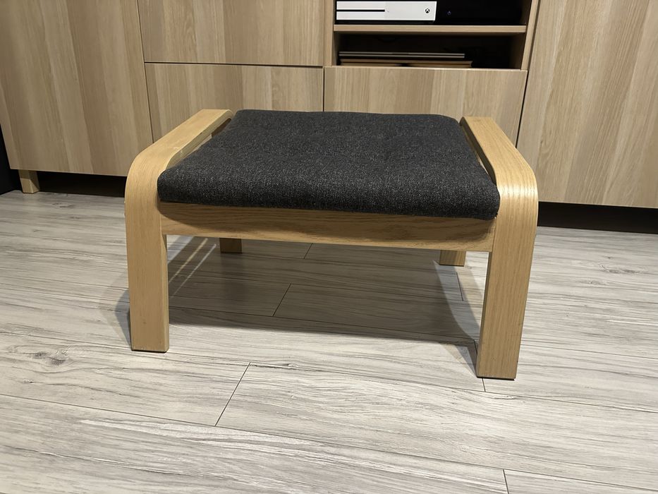 Podnóżek Poang Ikea ciemnoszary Gunnared
