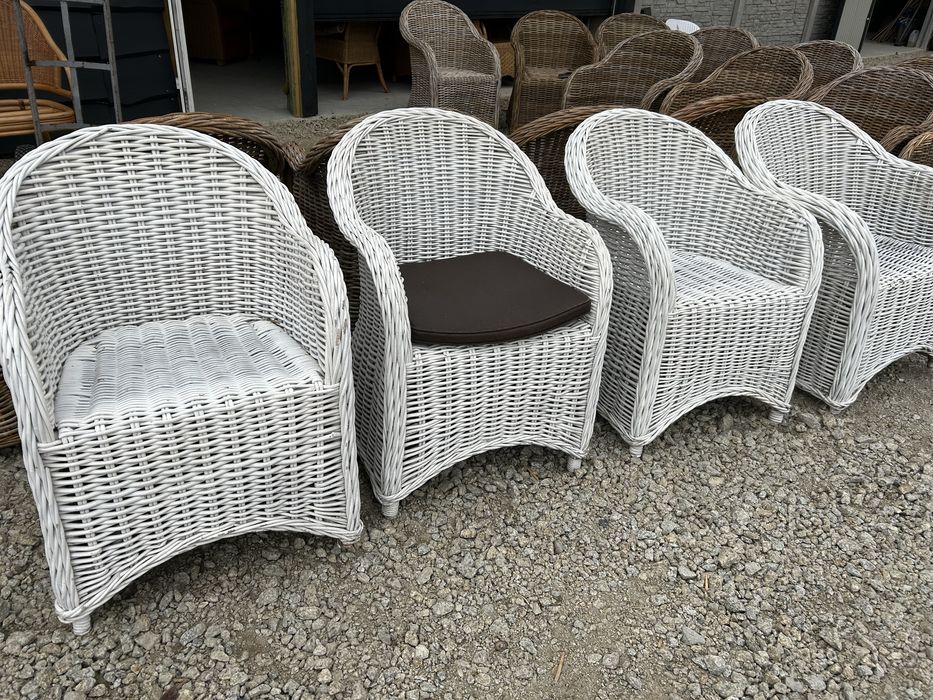 Fotele gruby nowoczesny rattan riviera maison