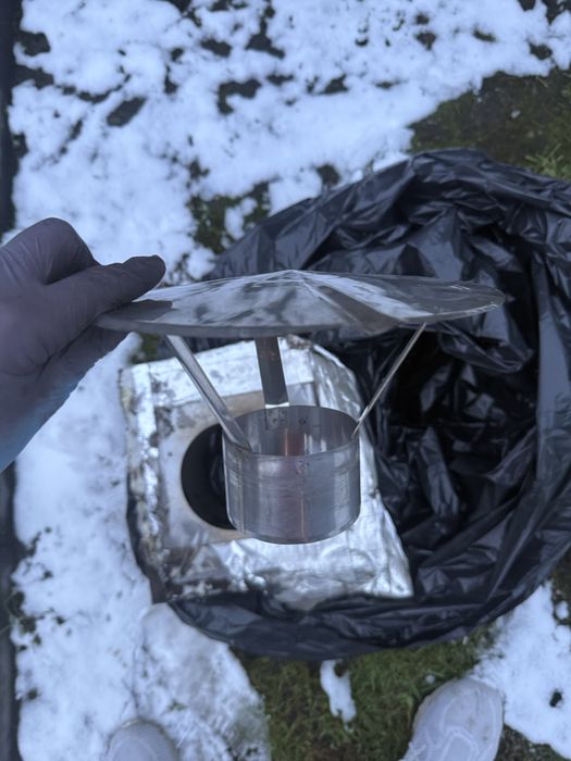 Daszek  kominowy +podstawa+rura spalinowa 80