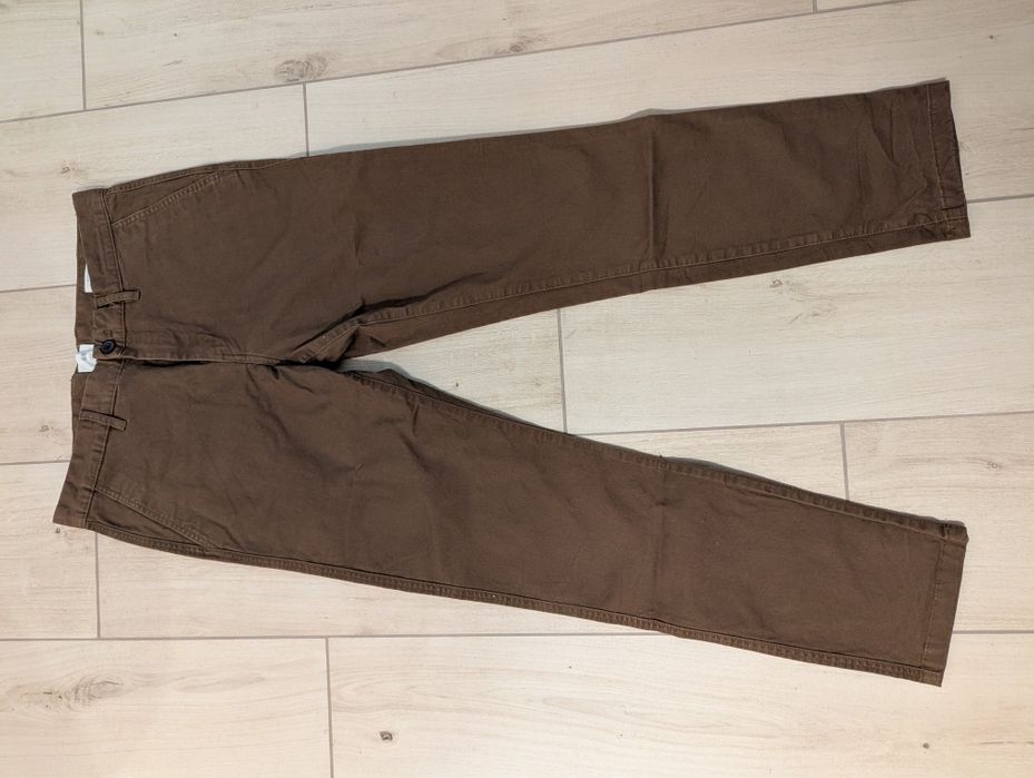 Spodnie H&M brazowe skinny slim 32