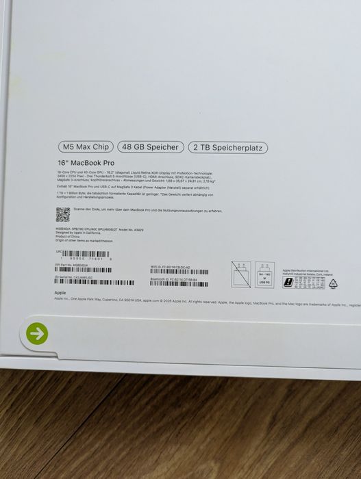 MakBook Pro M5 (48gb/2TB)