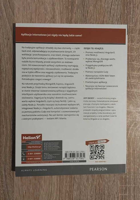 Nowoczesne aplikacje internetowe. MongoDB, Express, AngularJS, Node.js