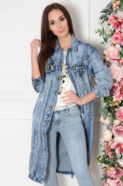 Płaszcz nowy z metką dżins, jeansowy, kurtka, sukienka