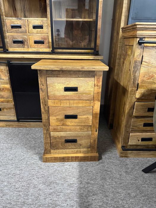 Nowa wyjątkowa szafka nocna, boczna... drzewo mango styl LOFT