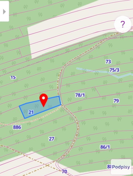 Sprzedam 29 arów lasu w miejscowości Łoniowa